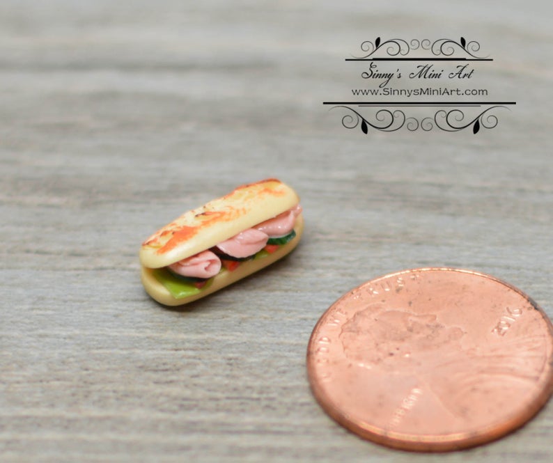 1:12 Dollhouse Miniature Subway Sandwich/ Miniature Sandwich BD F109