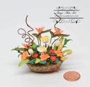 1:12 Dollhouse Miniature Bird-of-Paradise Floral in Basket BD A1017