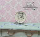 1:12 Dollhouse Miniature Decorative Plate / Yorkshire Terrier / Yorkie Dog BB CDD265-2A