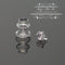 1:12 Dollhouse Miniature Glass Christmas Tree Jar BD HB458