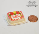 1:12 Dollhouse Miniature Happy Birthday Sheet Cake BD K2321