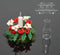 1:12 Dollhouse Miniature Floral Candle Arrangement with Hurricane Lamp BD CP010