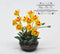 1:12 Dollhouse Miniature Yellow Orchid Arrangement in Pot BD A1180