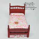1:12 Dollhouse Miniature Mahogany Single Bed / Miniature Furniture AZ CL10064