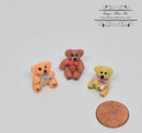 1:12 Dollhouse Miniature Teddy Bears, Set of 3 BD MB002