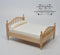1:12 Dollhouse Miniature Unpainted Double Bed with Mattress/ AZ CL08690