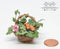 BO 1:12 Dollhouse Miniature Pink and Orange Flowers in Handbasket BD A1042