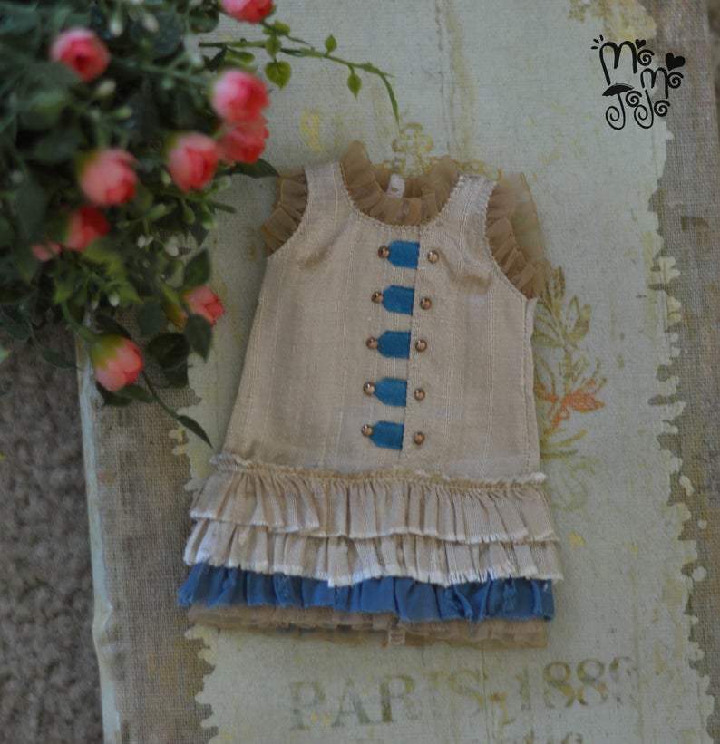 Shabby Chic Antique Dress for Blythe Doll  MJA88