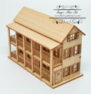 Kit 1:144 Laser Cut Charleston Single Dollhouse Kit /DIY dollhouse/DIY Dollhouse HS002
