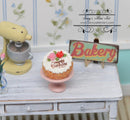 1:12 Dollhouse Miniature Happy Birthday Cake with Red Rose Trim BD K2127