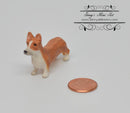 DIS 1:12 Dollhouse Miniature Cardigan Welsh Corgi Mini Dog Pet AZ A0159