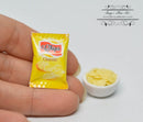 1:12 Dollhouse Miniature Lays Potato Chips Bag and Bowl BD K2695