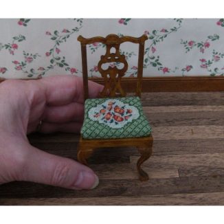 1:12 Barbara (green) Dollhouse Needlepoint Dining Chair Kit JGD 1214