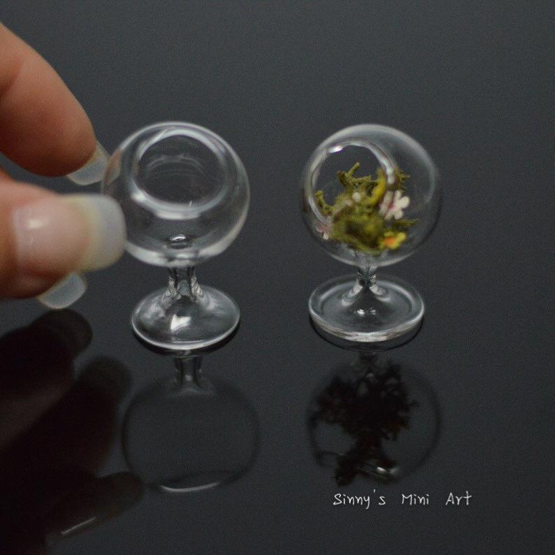 1:12 Miniature Glass Terrarium on Stand HMN HB136