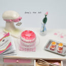 1:12 Dollhouse Miniature Jello Mold on Plate BD F071