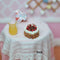1:12 Dollhouse Miniature Chocolate Cake with Stem Cherries, Sliced K2208