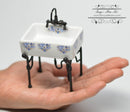 1:12 Dollhouse Miniature Kitchen Sink with Metal Taps/ Miniature Furniture RP 1.740/4