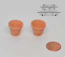 A Pair 1:12 Dollhouse Miniature Face Clay Pots (Set of 2) BD B243