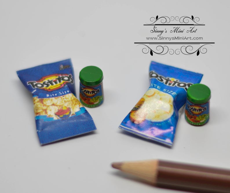 1:12 Dollhouse Miniature Tostitos with Salsa / Miniature Food 54183S