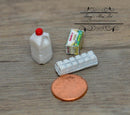 1:12 Dollhouse Miniature Dairy Set / Miniature Groceries 55039