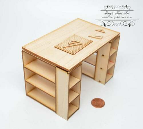 1:12 Dollhouse Miniature Craft Desk Kit SMA F003