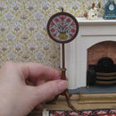 1:12 Dollhouse Miniature Moghul Poppies Needlepoint Pole Screen Kit JGD 2905