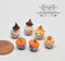 BO 1:12 Dollhouse Miniatures 6 Halloween Cupcakes BD K180