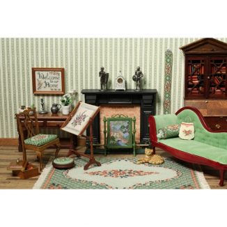 Barbara large (green) dollhouse needlepoint carpet kit JGD 3109