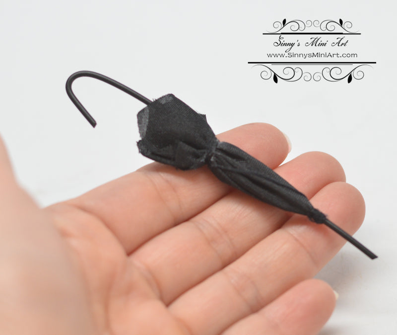 1:12 Miniature Black Umbrella AZ B1559