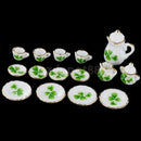 A set (15 pc) of 1:12 Dollhouse Miniature Tea Set/ Miniature plates B35-5