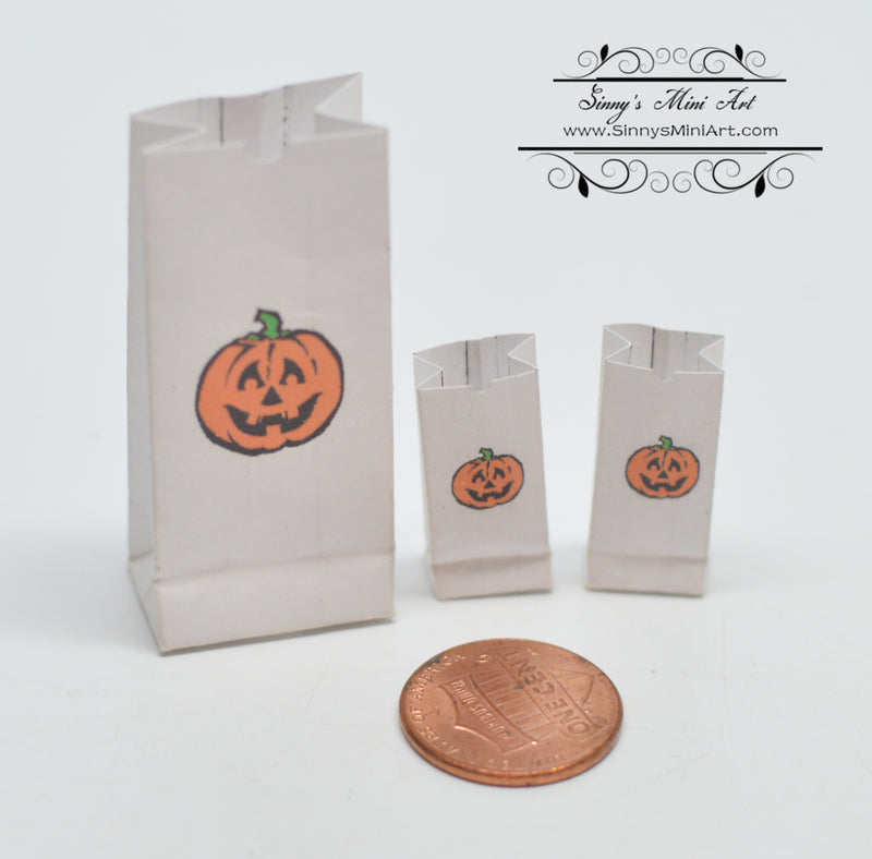 1:12 Dollhouse Miniature Halloween Paper Bag AZ TIN1047