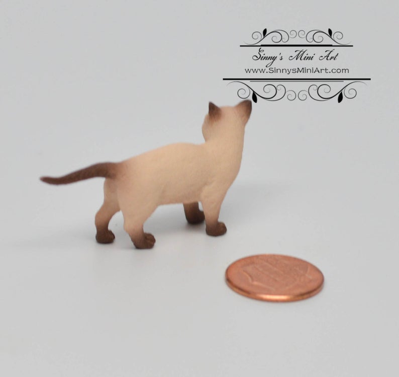 1:12 Dollhouse Miniature Semi Long Hair Cat AZ A4138SB