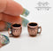 1:12 Dollhouse Miniature Copper Mug Set of 2 BD J101