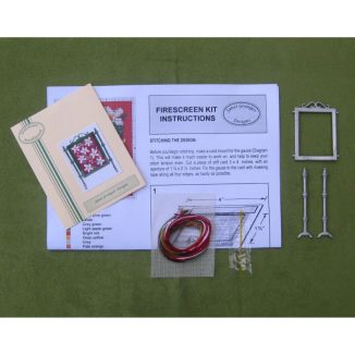 1:12 Dollhouse Miniature Winter Needlepoint Firescreen Kit JGD 1019