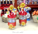 1: 6 Jar of the Lollipops/ Candy/Grocery H75