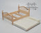 1:12 Dollhouse Miniature Unpainted Double Bed with Mattress/ AZ CL08690