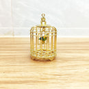 1:12 Dollhouse Miniature Round Bird Cage with Bird C142