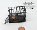 1:12 Dollhouse Miniature Dog Cage Black (tiny) AZ EIWF464