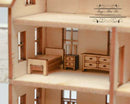 1:144 Laser Cut Dollhouse Four Room Furniture Kit / SMA HS004