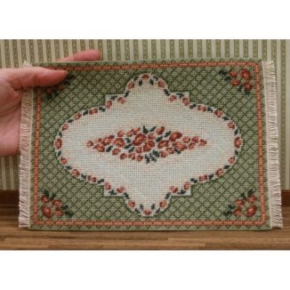 Barbara large (green) dollhouse needlepoint carpet kit JGD 3109