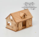 Kit 1:144 Laser Cut Stable Dollhouse Kit/Barn Dollhouse /DIY Dollhouse SMA HS003