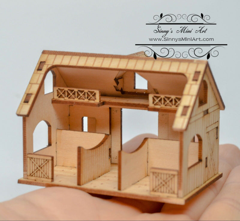 Kit 1:144 Laser Cut Stable Dollhouse Kit/Barn Dollhouse /DIY Dollhouse SMA HS003