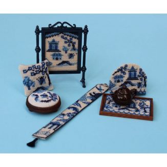 1:12 Dollhouse Needlepoint Teacosy Kit – Willow Pattern JGD 2206