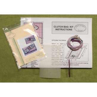 Dollhouse Needlepoint Clutch Bag Kit – Diagonal Stripe JGD 2606