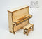 1:12 Dollhouse Miniature Piano and Bench Kit SMA F004