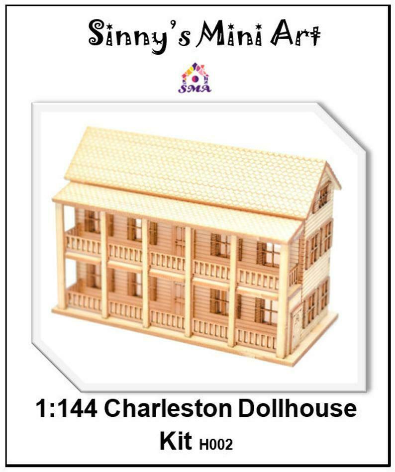 Kit 1:144 Laser Cut Charleston Single Dollhouse Kit /DIY dollhouse/DIY Dollhouse HS002