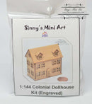 Kit 1:144 Laser Cut Colonial Dollhouse Kit (Engraved)DIY dollhouse/DIY Dollhouse HS001