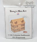 Kit 1:144 Laser Cut Colonial Dollhouse Kit (Plain) DIY Dollhouse SMA HS001B