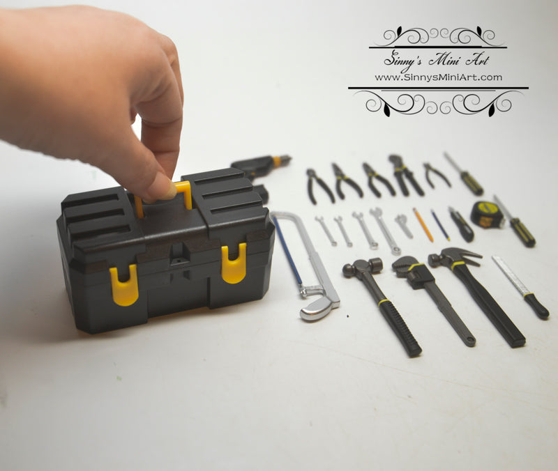 1:6 Miniature Tool Box with tools Barbie/ FR/ Blythe/ Poppy Set H1