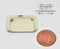 DIS 1:12 Dollhouse Miniature Rectangular Tray/ Beige/ Miniature Tray/ Miniature Pan AZ A2612BG